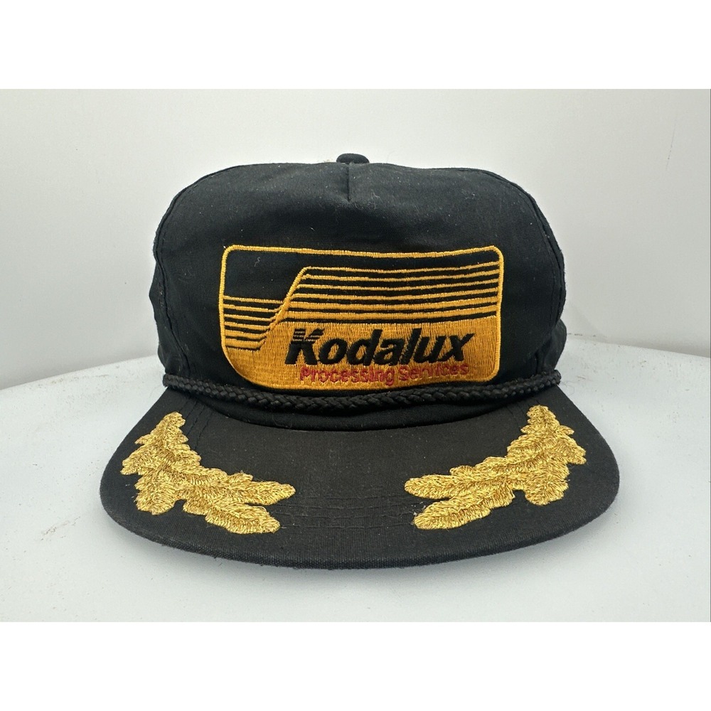 VTG Kodalux SnapBack Scrambled Eggs Rope Black Hat